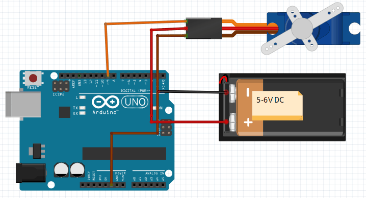 servo motor with arduino schematic