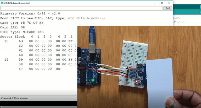 arduino rfid getting uid