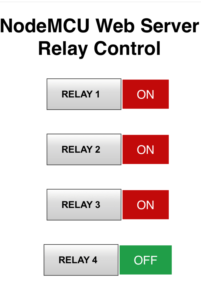 nodemcu relay control web page