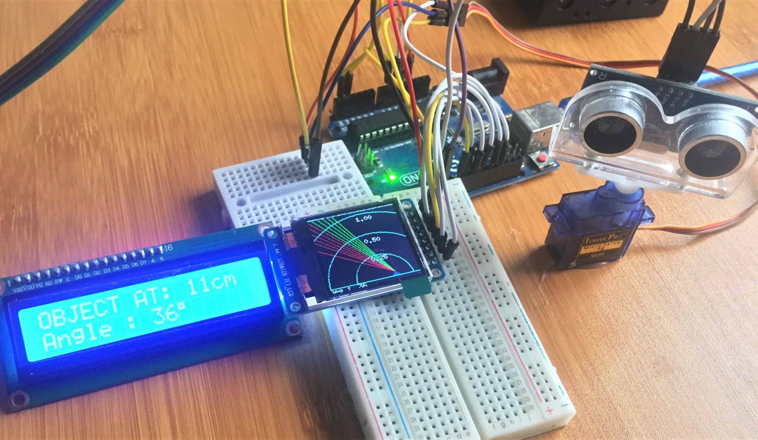 ultrasonic radar using arduino and hc-sr04 sensor
