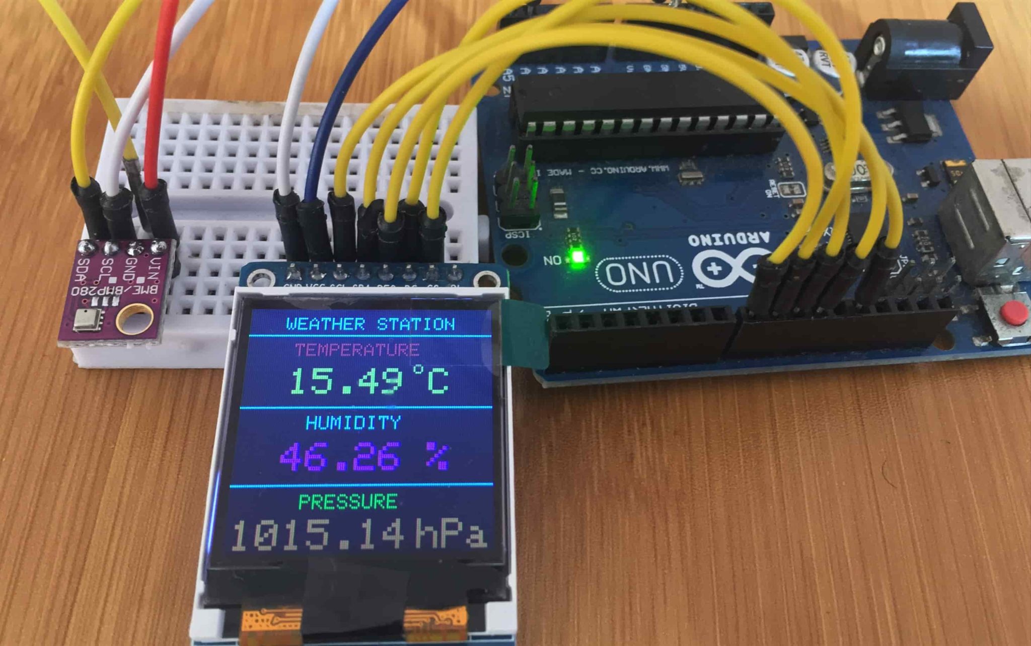 Weather Station Using Bme280 Temperature Humidity And Pressure Sensor With Arduino Mytectutor 