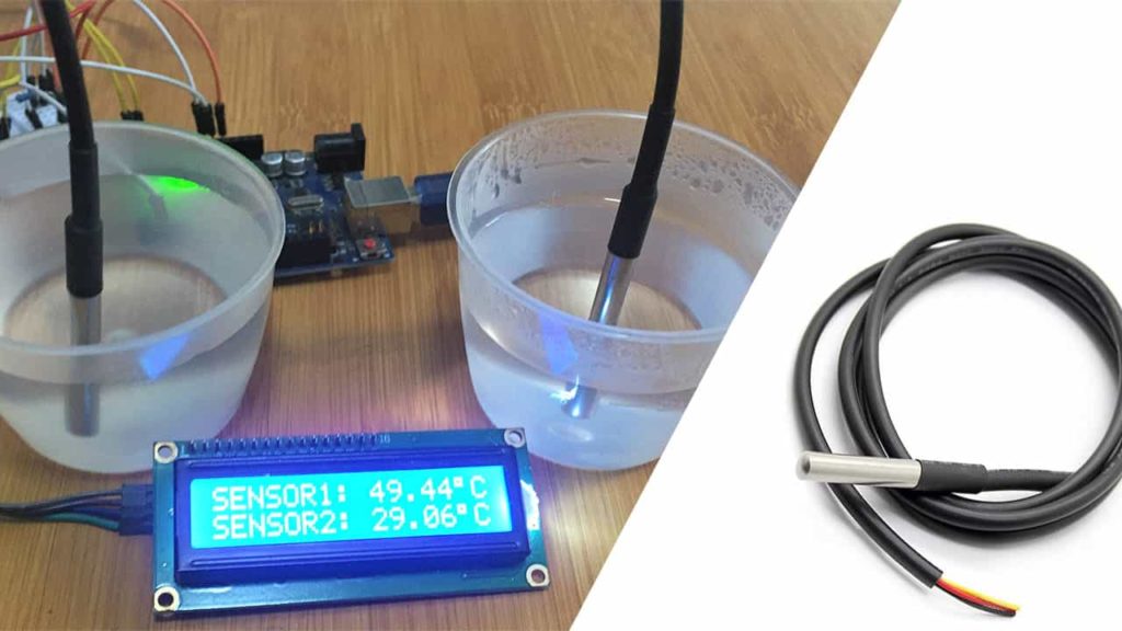 ds18b20 waterproof temperature sensor with Arduino