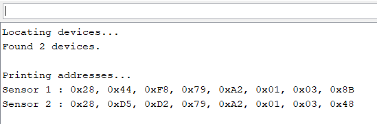 multiple ds18b20 temperature sensors addresses