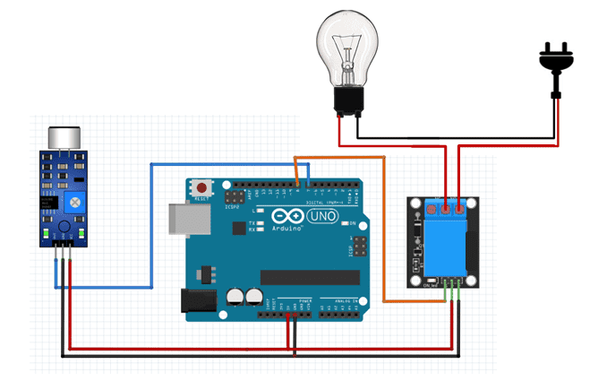 sound sensor clap switch for controlling bulb