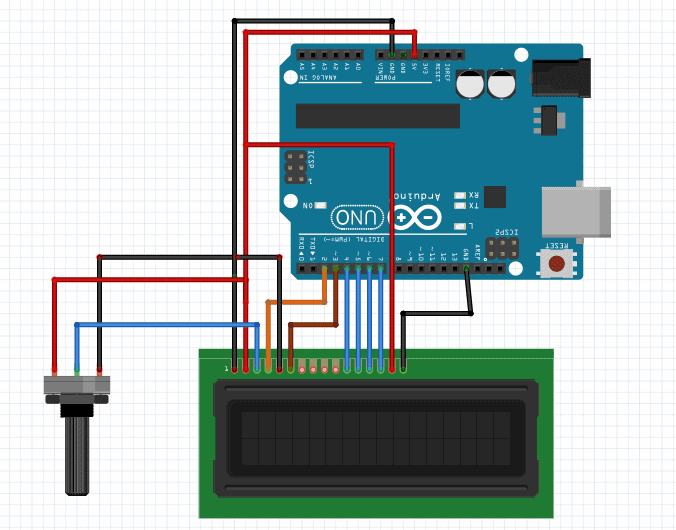 arduino lcd display schematic