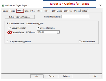 options for target