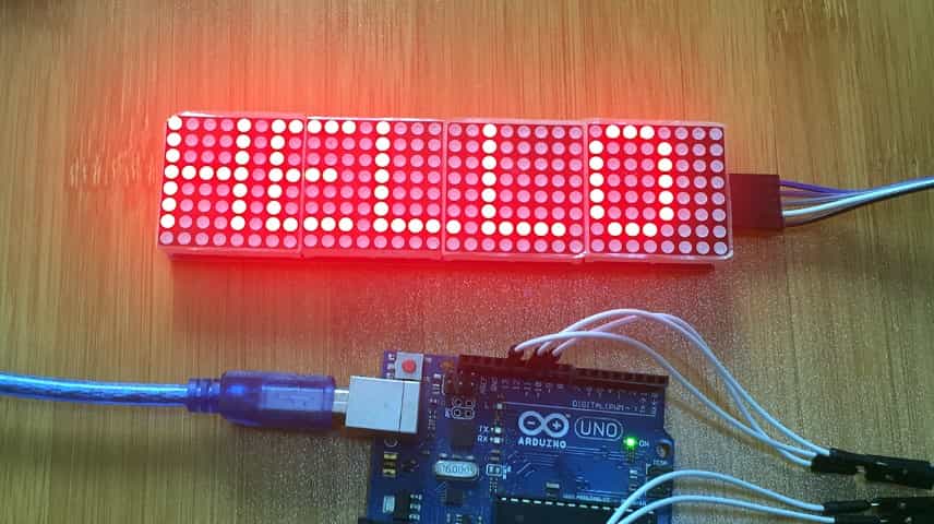 max7219 led matrix display with Arduino.
