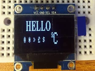 Characters an other fonts on OLED display