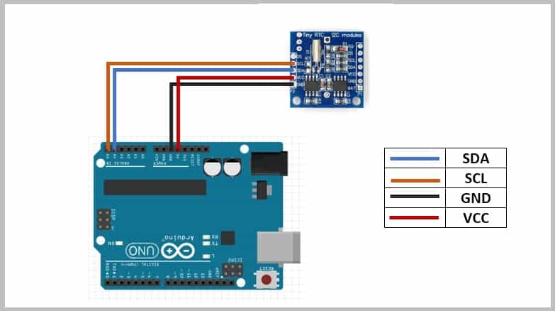 Connecting DS1307 RTC module to Arduino