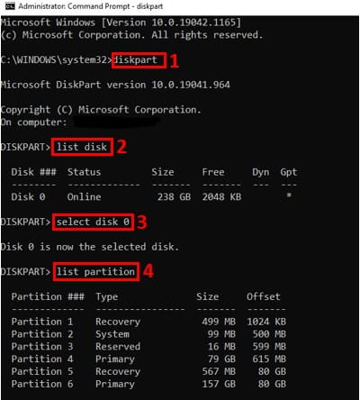 command prompt_ diskpart