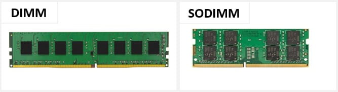 RAM form factor DIMM vs SODIMM
