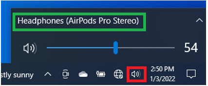 Confirm whether AirPods are connected to Windows 10 PC
