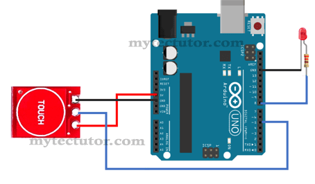 Connecting TTP223 touch sensor with Arduino