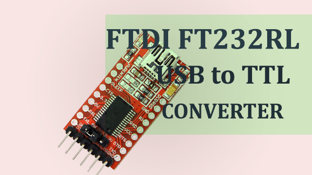 anekdote få øje på Psykologisk How to Install FTDI Drivers for FT232RL FTDI USB to TTL Serial Adapter  Module on Windows 10. – MYTECTUTOR