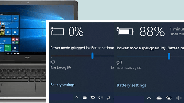 laptop plugged in but battery not charging
