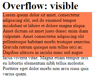 css overflow visible