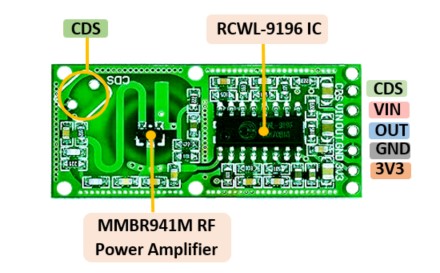 RCWL-0516 Microwave radar sensor pinout