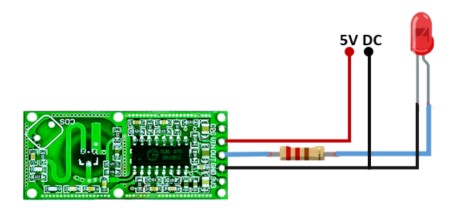 Using RCWL-0516 sensor without a microcontroller